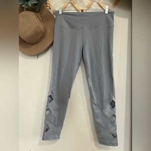 Victoria's Secret Sport Knockout Tight Gray Mesh Cut
Out Leggings